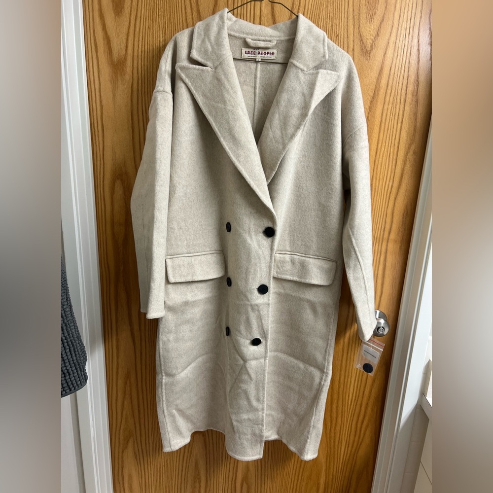 Free People Adore you wool blend coat XS NWT - Picture 3 of 16